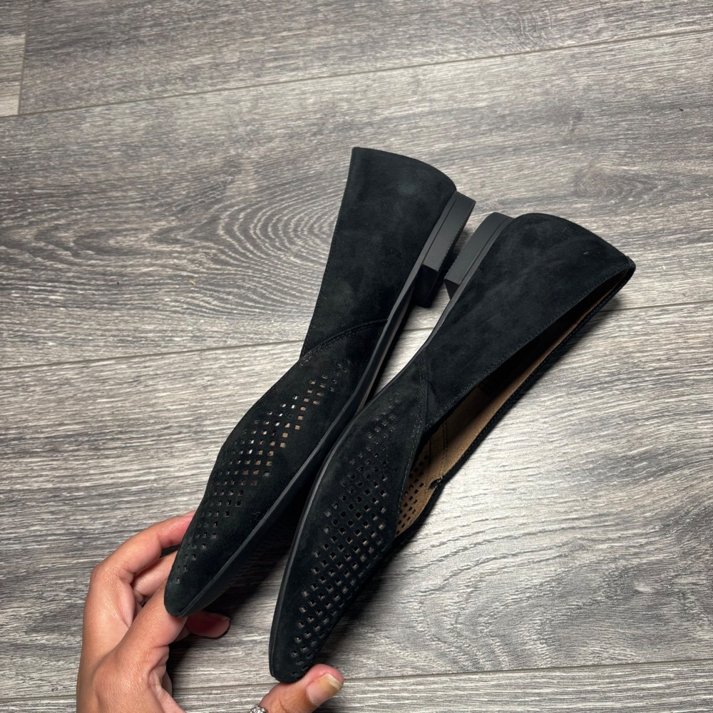 Vionic Perforated Posey Pointed Toe Leather Suede… - image 8